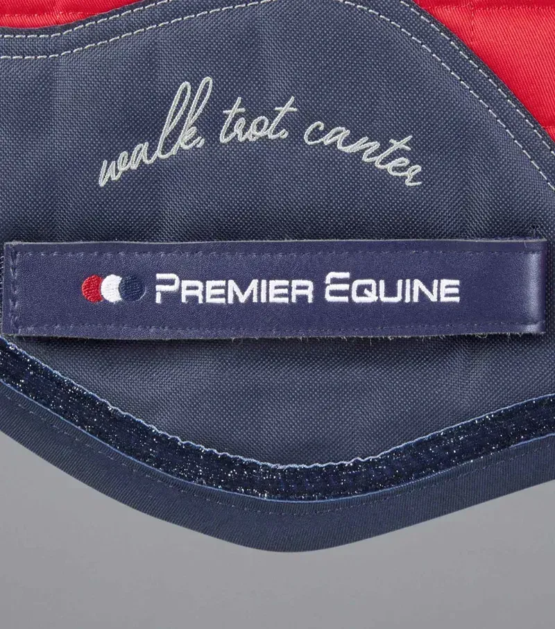 Premier Equine My Jack Cotton GP/Jump Glitter Pony Saddle Pad in Red-4