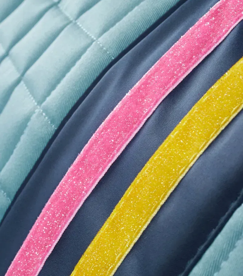 Premier Equine My Jack Cotton GP/Jump Glitter Pony Saddle Pad in Turquoise-2