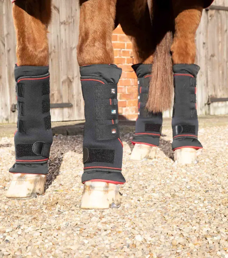 Premier Equine Nano-Tec Infrared Boot Wraps Inc Liners in Black-1