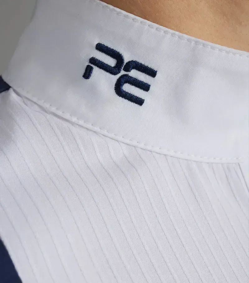 Premier Equine Ladies Navarra Long Sleeve Competition Shirt in Navy-2