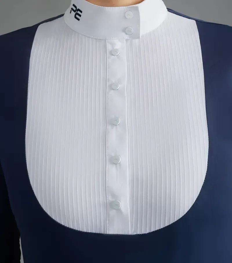 Premier Equine Ladies Navarra Long Sleeve Competition Shirt in Navy-3