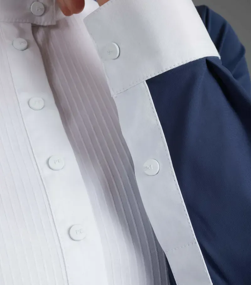 Premier Equine Ladies Navarra Long Sleeve Competition Shirt in Navy-4