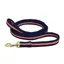Hy Soft Webbing Lead Rein Without Chain in Navy/Orange
