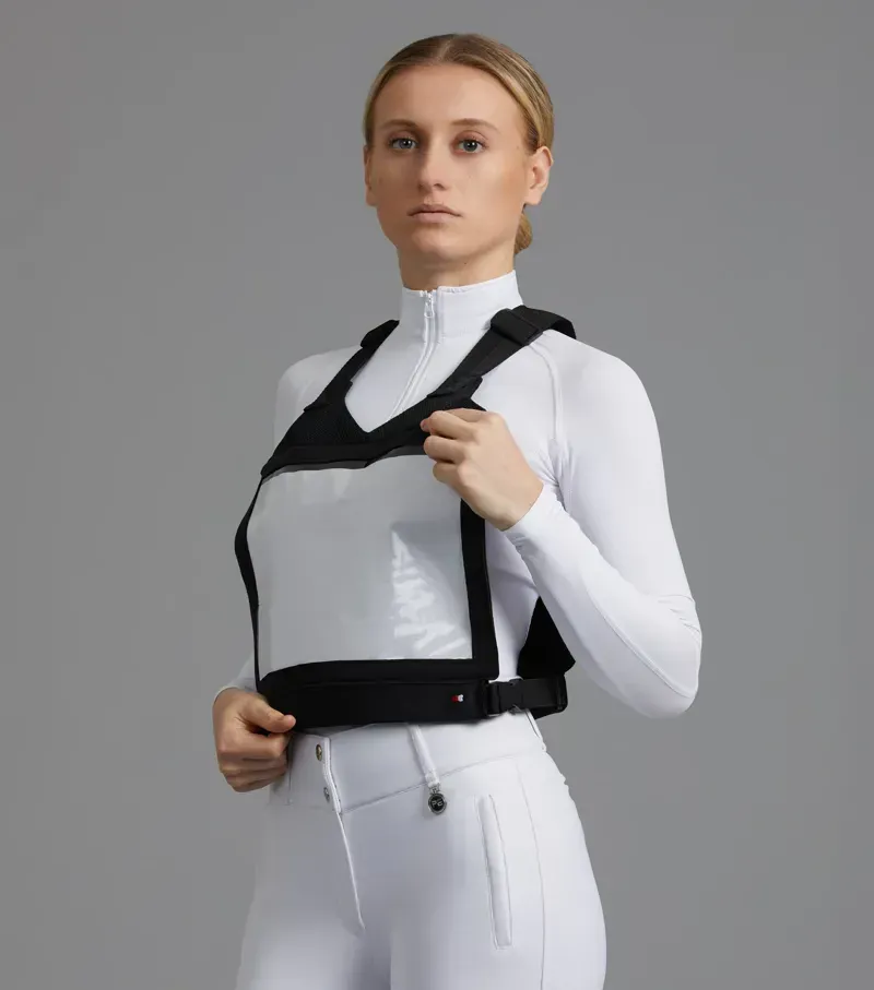 Premier Equine Neoprene Adjustable Number Competition Bib in Black