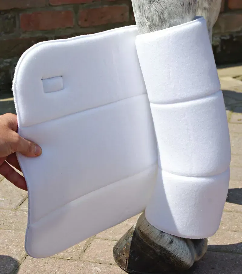 Premier Equine Horse No-Bow Bandage Wraps in White