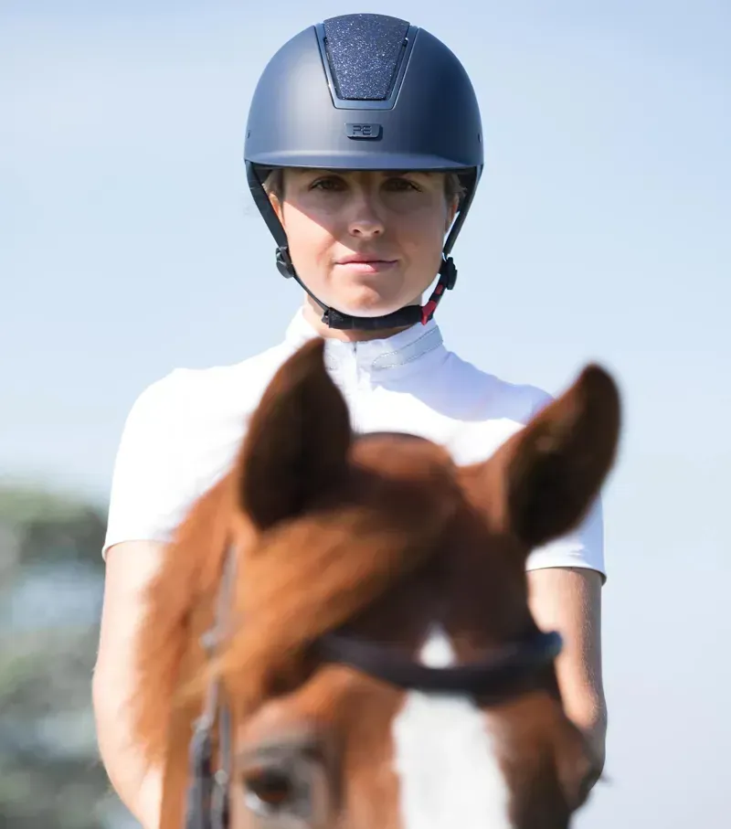 Premier Equine Odyssey Horse Riding Helmet in Navy-1