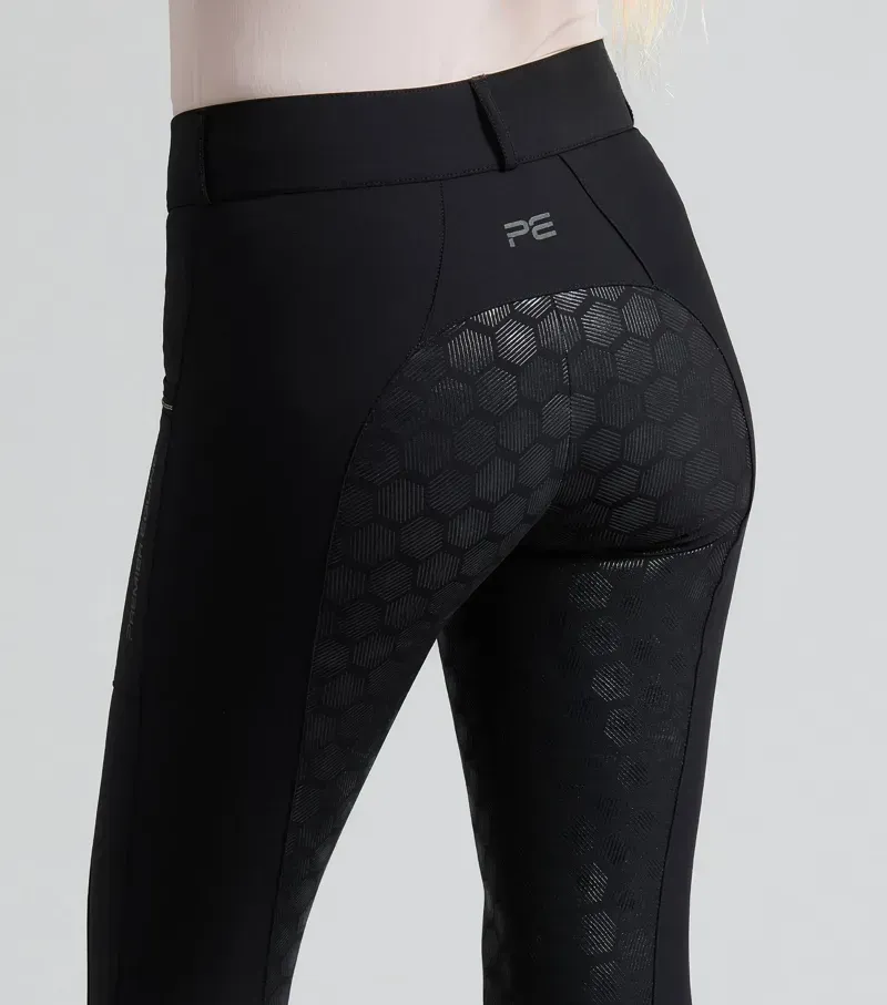 Premier Equine Womens Ofena Full Seat Riding Breeches in Black-1