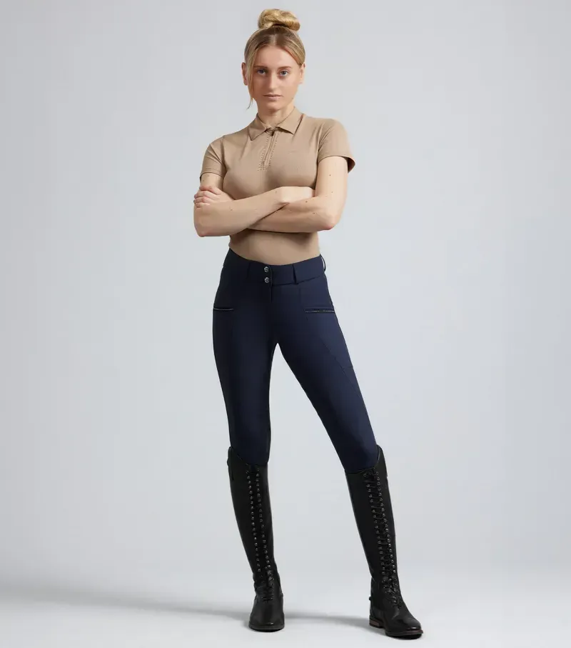 Premier Equine Womens Ofena Full Seat Riding Breeches in Navy