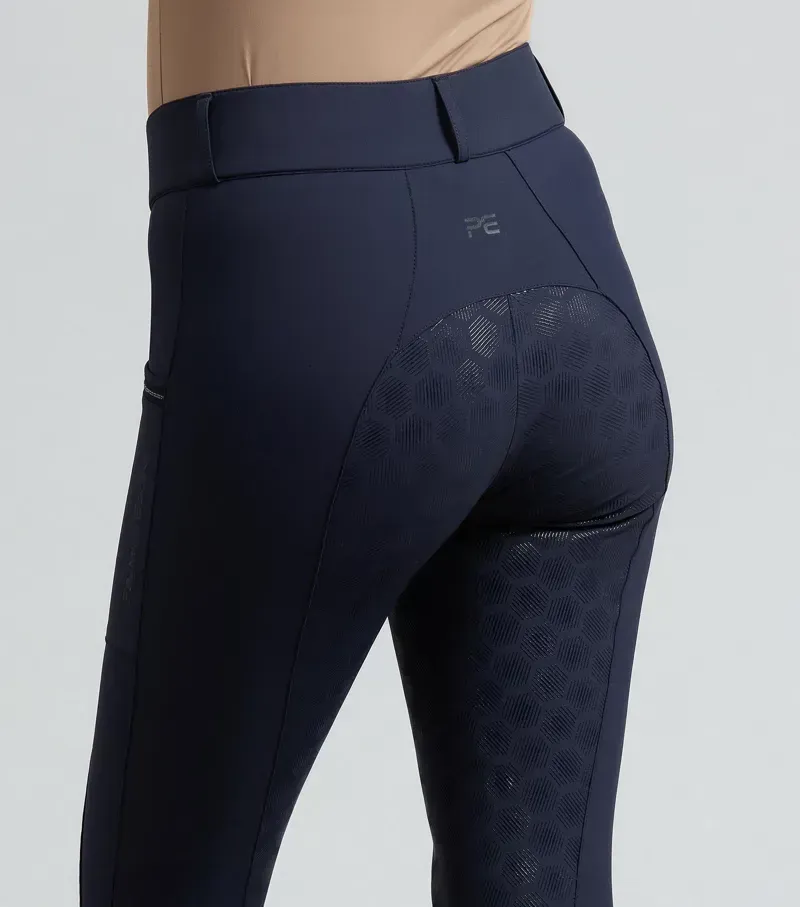 Premier Equine Womens Ofena Full Seat Riding Breeches in Navy-1