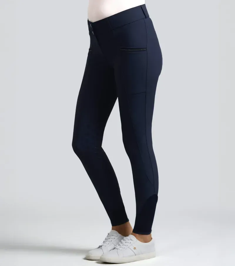 Premier Womens Equine OfenaGel Knee Riding Breeches in Navy-4