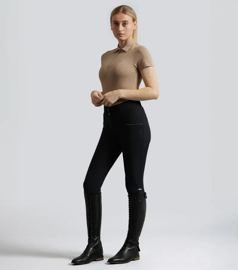 Premier Womens Equine OfenaGel Knee Riding Breeches in Black