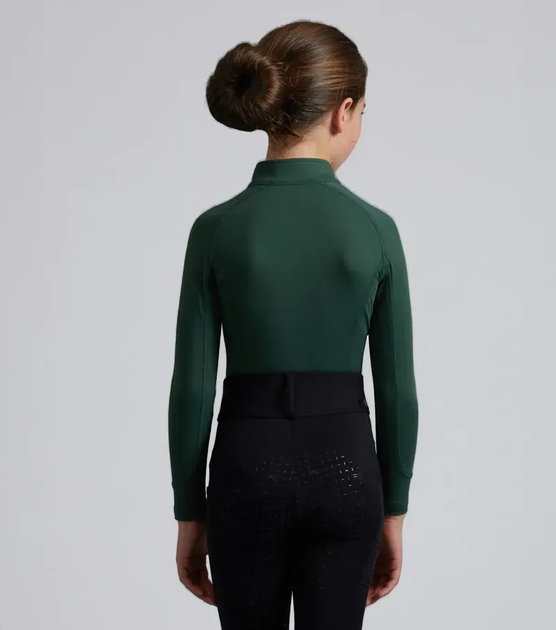 Premier Equine Junior Ombretta Technical Riding Top in Green-3