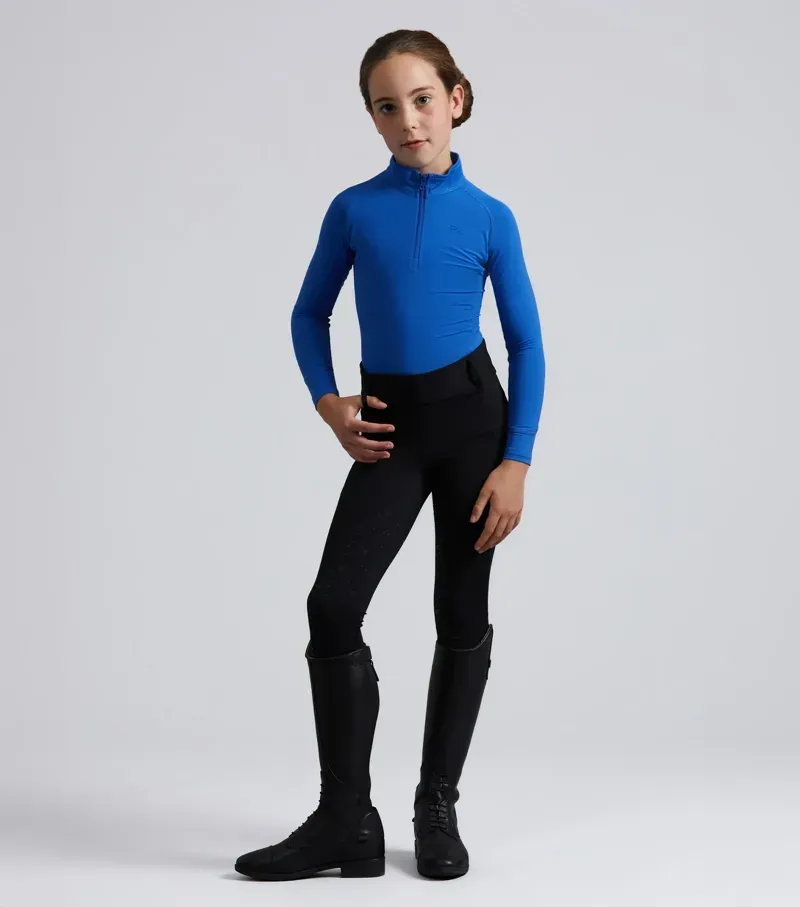 Premier Equine Junior Ombretta Technical Riding Top in Royal Blue-1