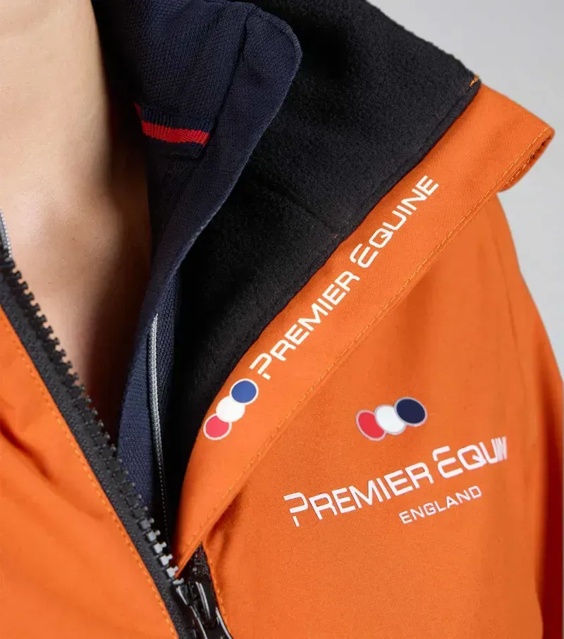 Premier Equine Womens Omnia Waterproof Riding Jacket in Burnt Orange-3