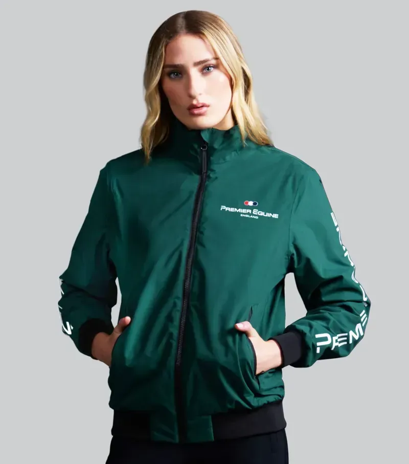 Premier Equine Womens Omnia Waterproof Riding Jacket in Green