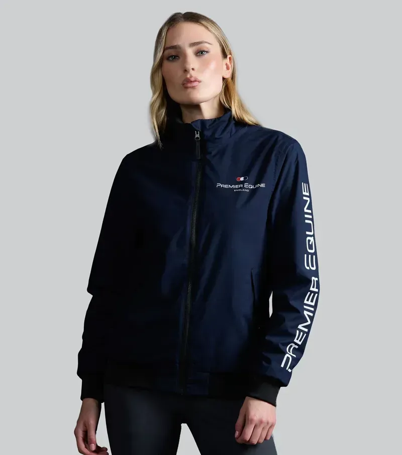 Premier Equine Womens Omnia Waterproof Riding Jacket in Navy