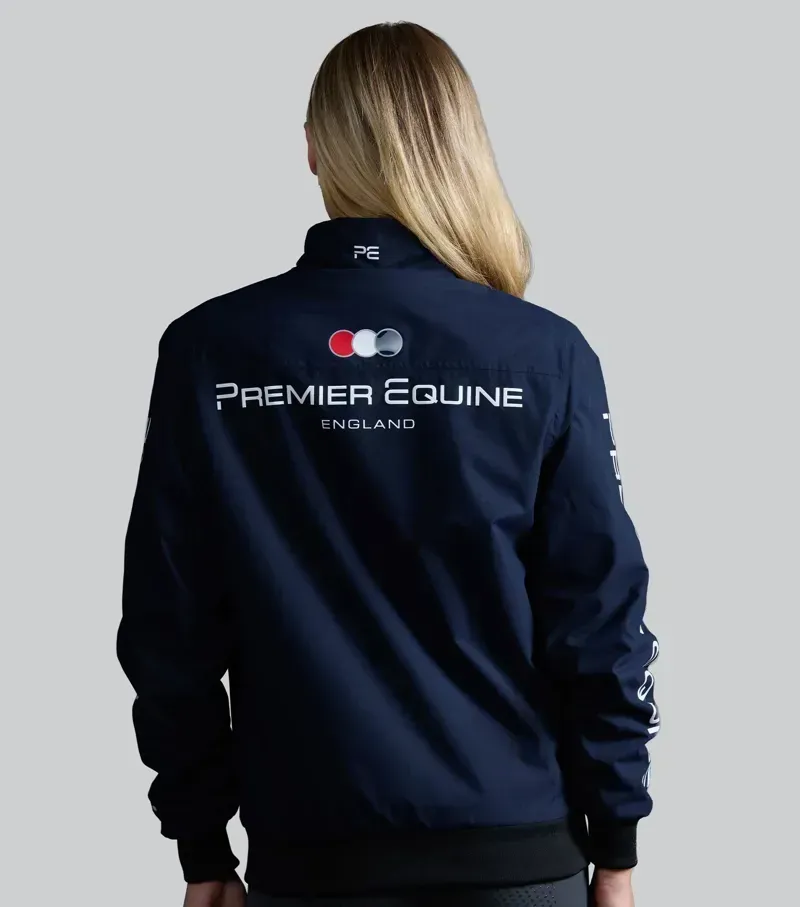 Premier Equine Womens Omnia Waterproof Riding Jacket in Navy-1