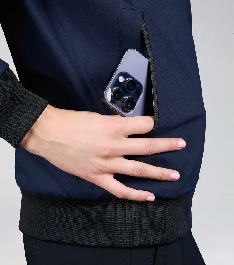 Premier Equine Womens Omnia Waterproof Riding Jacket in Navy-4