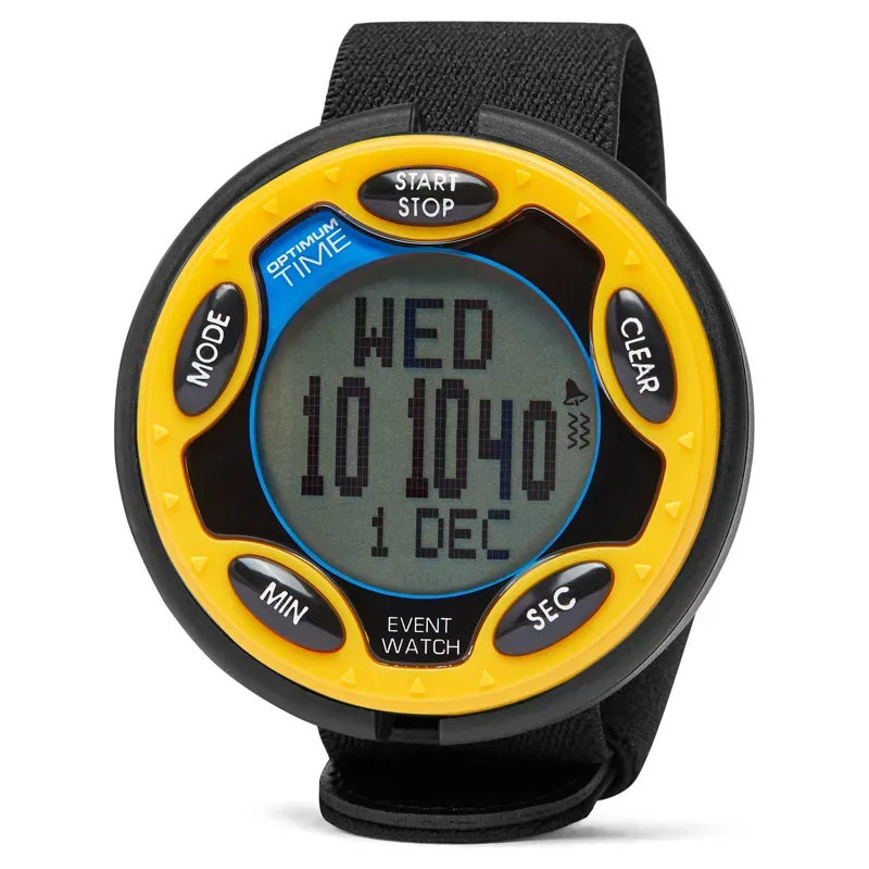 Optimum Time Rechargeable Event Watch in Yellow
