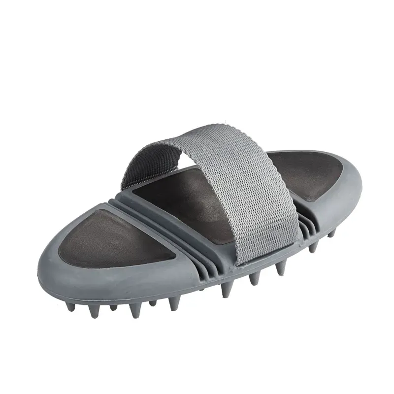 Bitz Rubber Contour Curry Comb in Grey