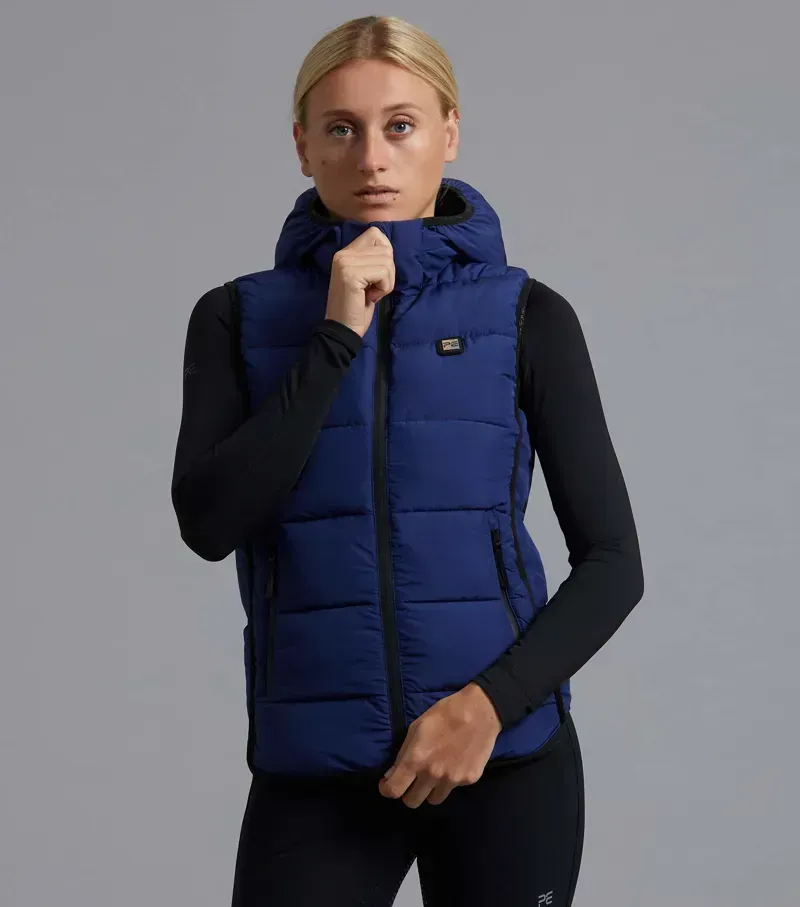 Premier Equine Ladies Pavoni Quilted Gilet in Imperial Navy