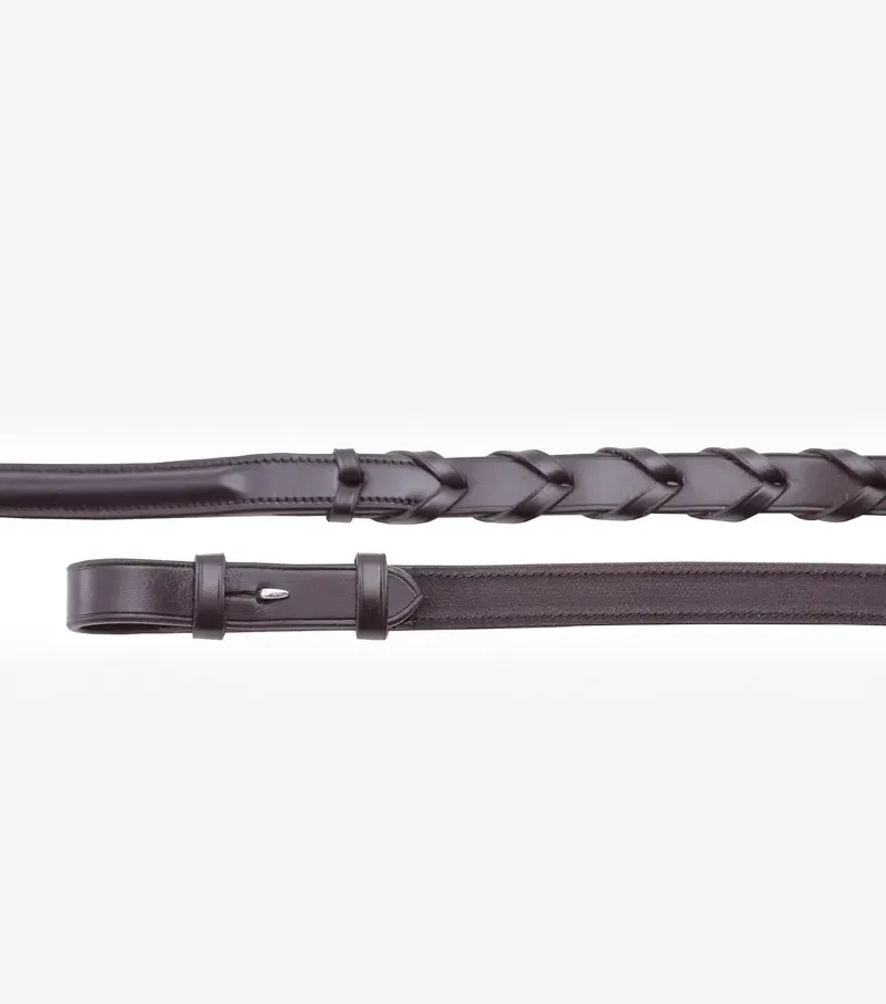 Premier Equine 3/4 Pietro Laced Reins in Brown