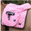 Supreme Products Ride On Dotty Fleece Saddle Cover in Pretty Pink
