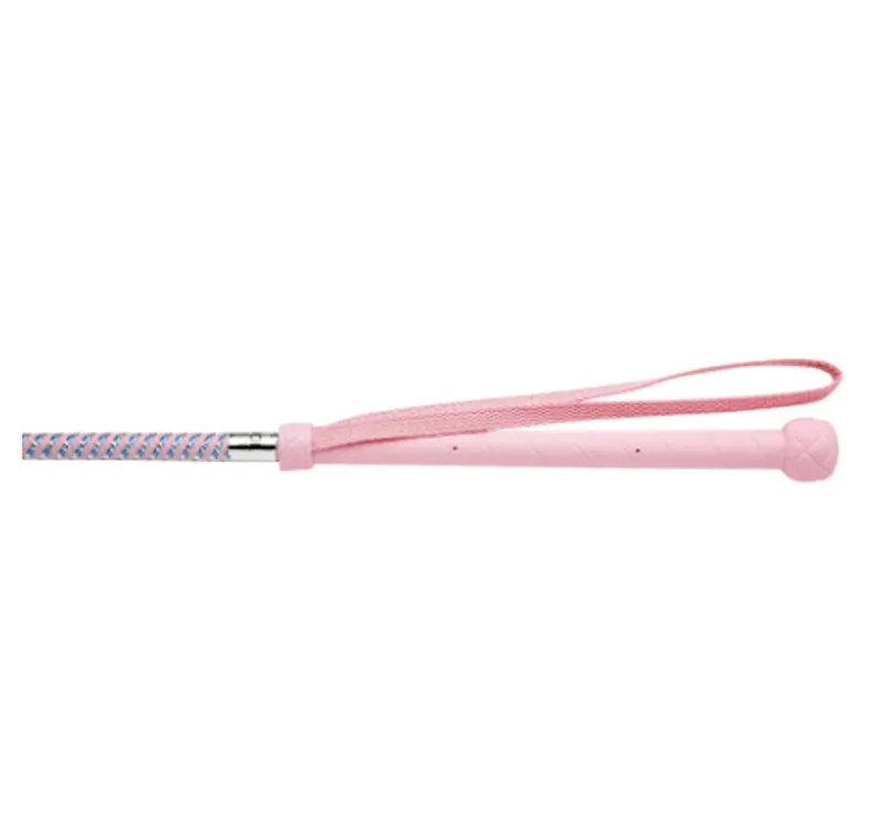 Hy Equestrian Metallic Riding Whip in Pale Pink/Pale Blue
