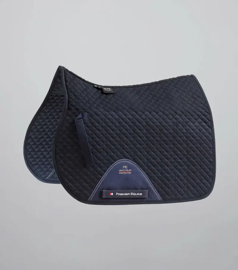 Premier Equine Pony Plain Cotton GP/Jump Square in Navy