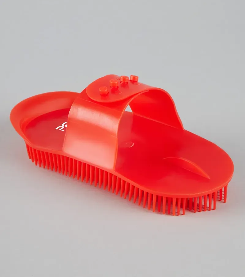 Premier Equine Plastic Curry Comb in Red