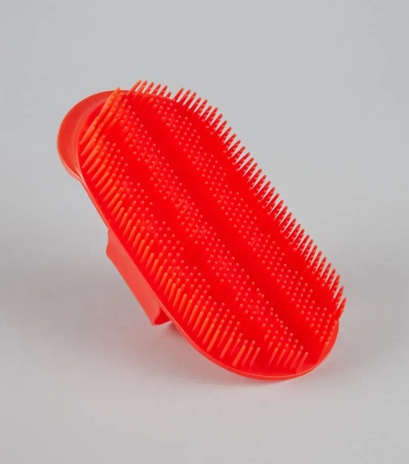 Premier Equine Plastic Curry Comb in Red-1