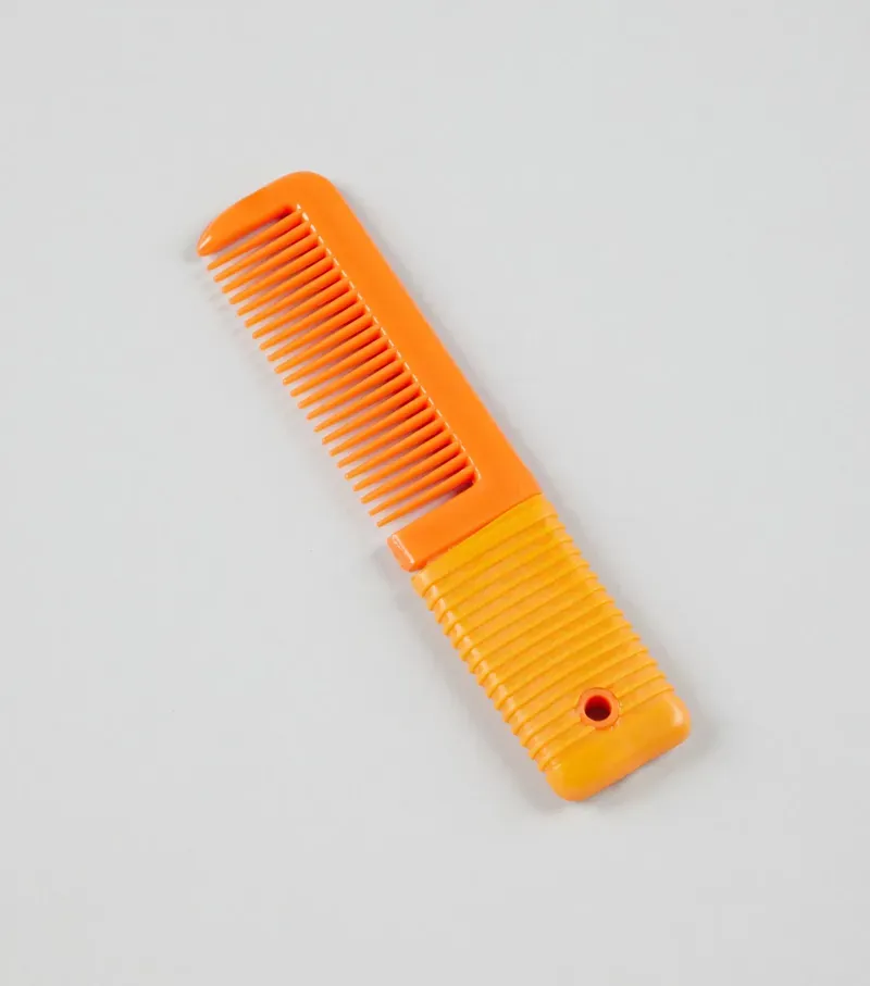 Premier Equine Small Plastic Mane Comb With Handle in Orange Amber