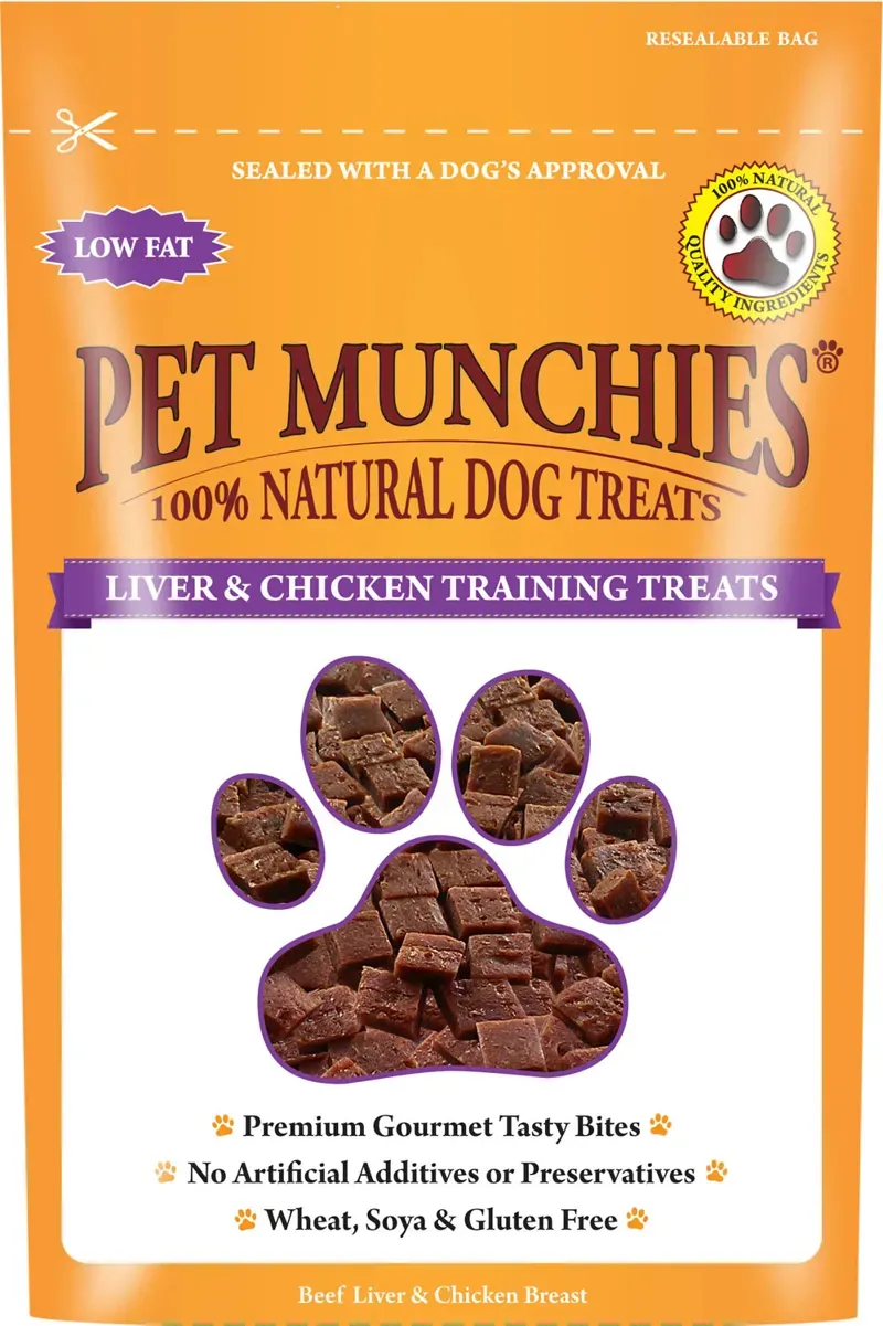 Pet Munchies 50 gm x 8 pack Training Treats Liver Chicken