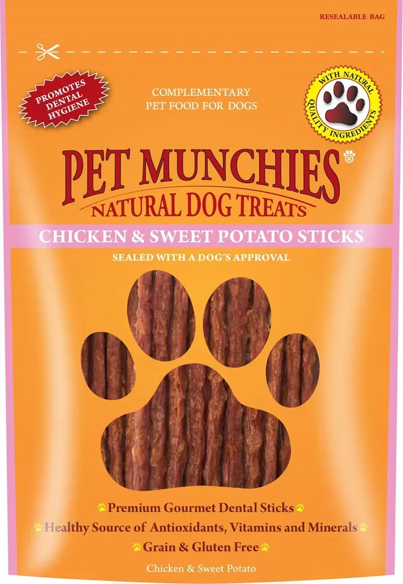 Pet Munchies Wild Salmon Sweet Potato Sticks - 8x90g