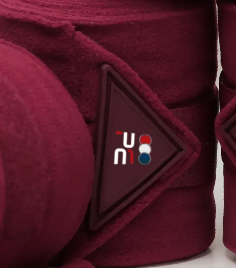 Premier Equine One Size Horse Polo Fleece Bandages in Burgundy-2