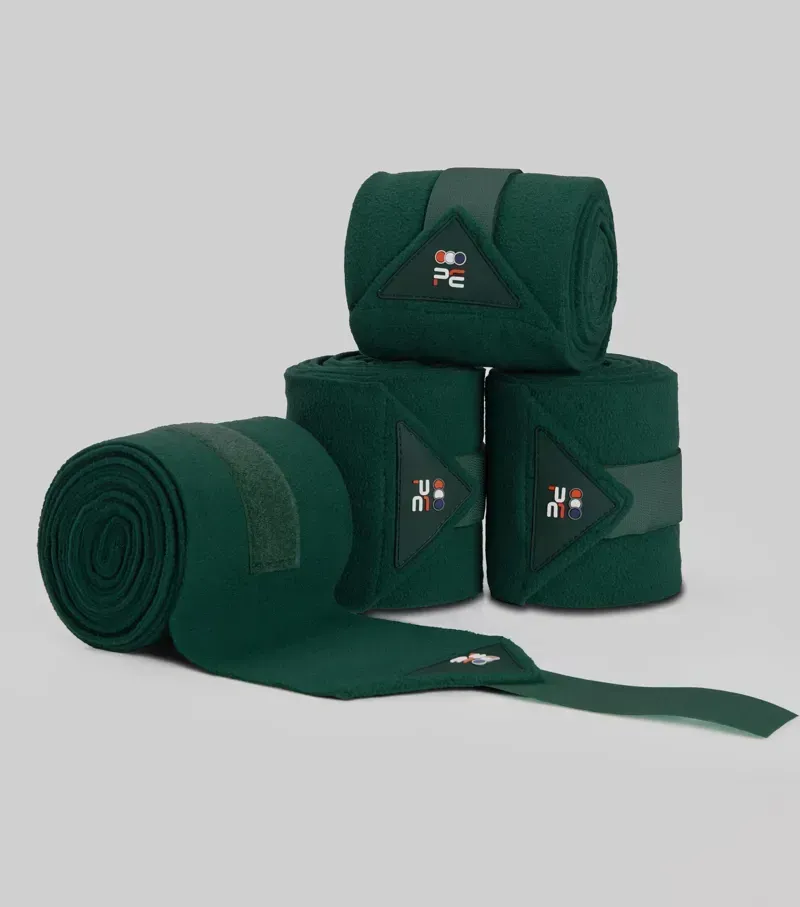 Premier Equine One Size Horse Polo Fleece Bandages in Green