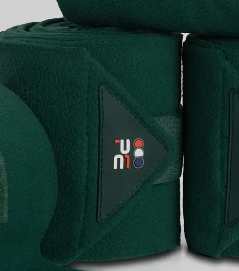 Premier Equine One Size Horse Polo Fleece Bandages in Green-2