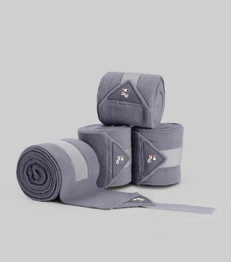 Premier Equine One Size Horse Polo Fleece Bandages in Grey