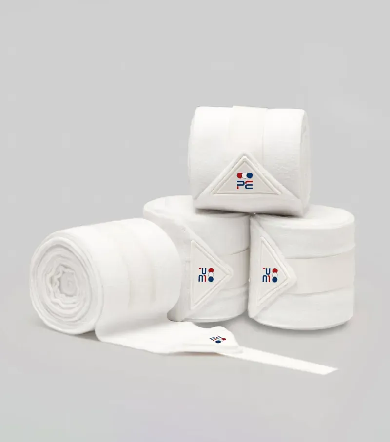 Premier Equine One Size Horse Polo Fleece Bandages in White