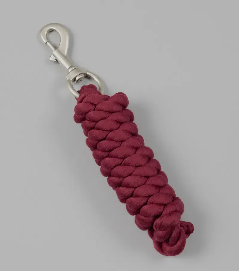 Premier Equine 2 Meters Polycotton Lead Rope in Burgundy