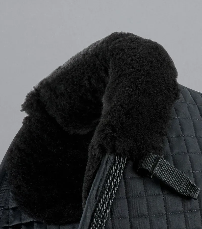 Premier Equine Pony Close Contact Merino Wool Half Lined European GP/Jump Square in Black/Black-2