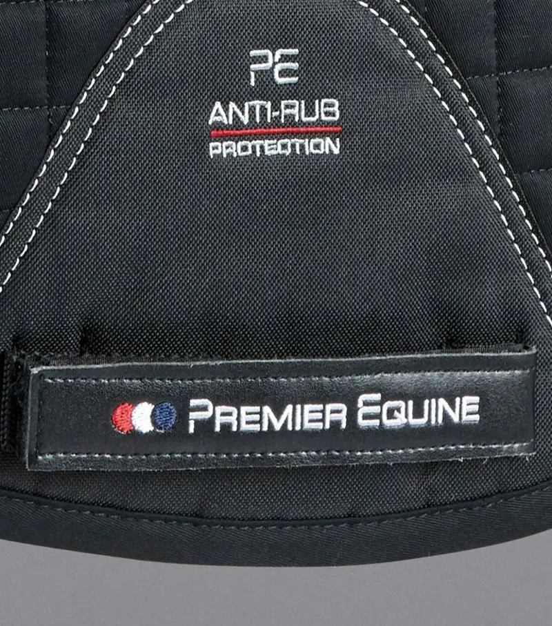 Premier Equine Pony Close Contact Merino Wool Half Lined European GP/Jump Square in Black/Black-4