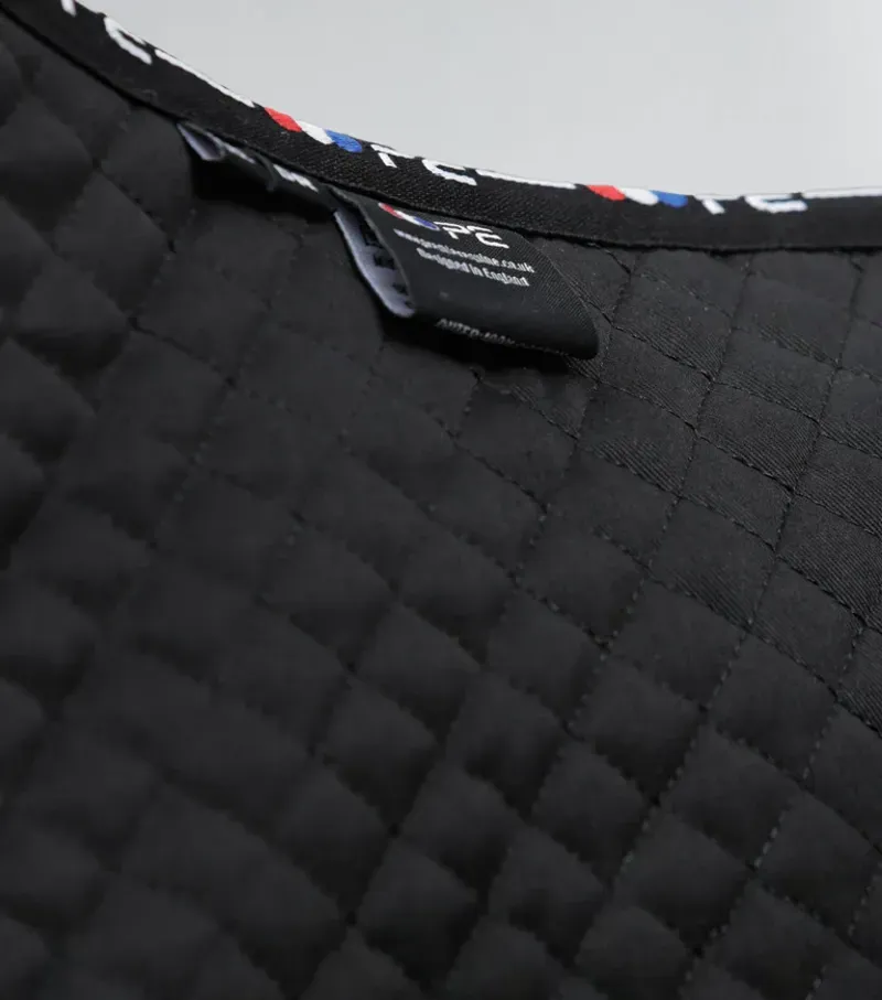 Premier Equine Pony Plain Cotton Dressage Square in Black-5