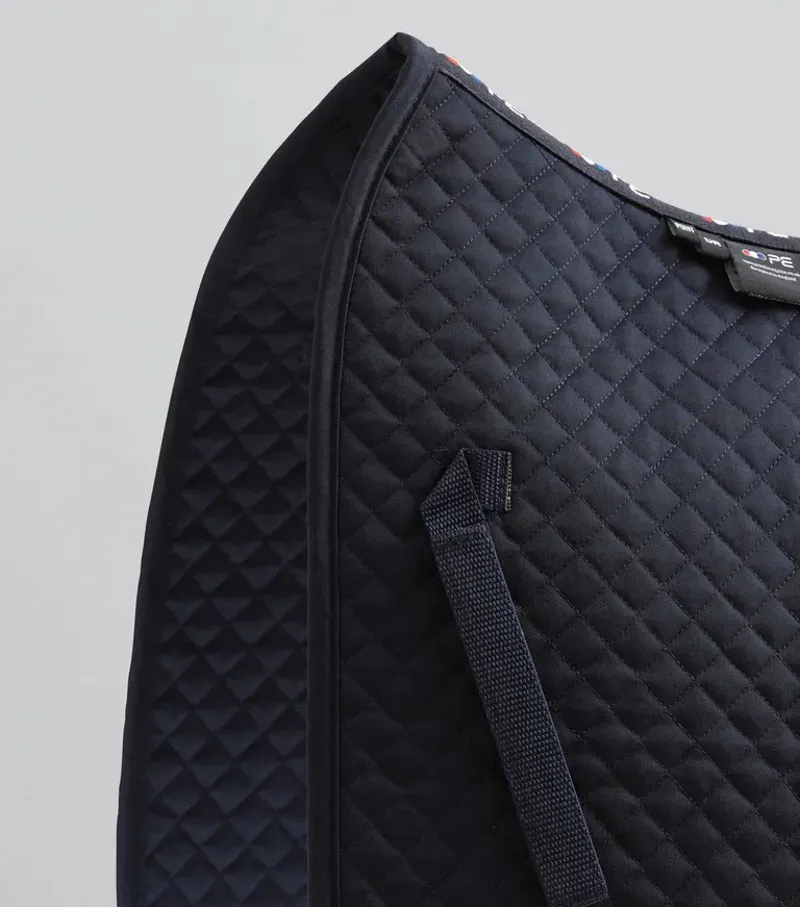 Premier Equine Pony Plain Cotton Dressage Square in Navy-2