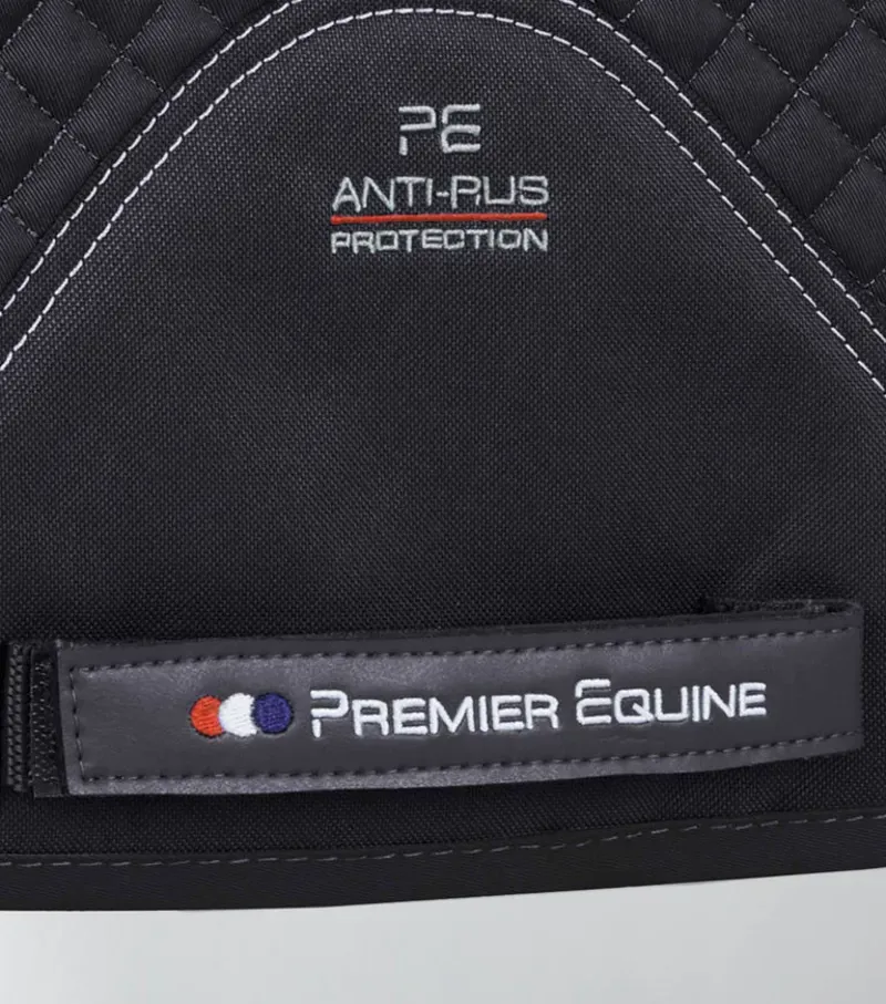 Premier Equine Pony Plain Cotton GP/Jump Square in Black-4