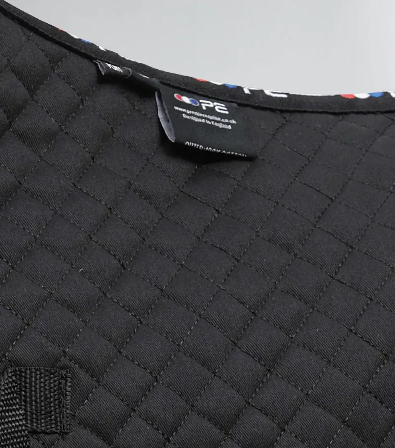 Premier Equine Pony Plain Cotton GP/Jump Square in Black-5