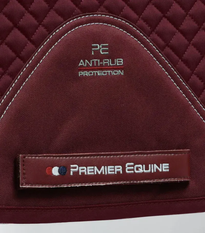 Premier Equine Pony Plain Cotton GP/Jump Square in Burgundy-4