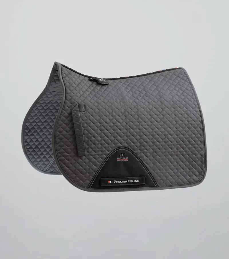 Premier Equine Pony Plain Cotton GP/Jump Square in Grey