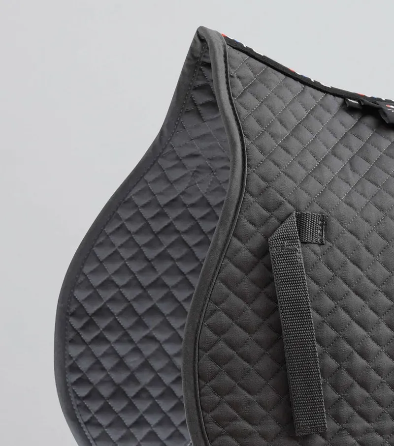 Premier Equine Pony Plain Cotton GP/Jump Square in Grey-2