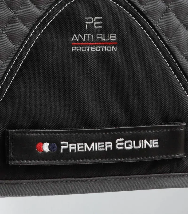 Premier Equine Pony Plain Cotton GP/Jump Square in Grey-4